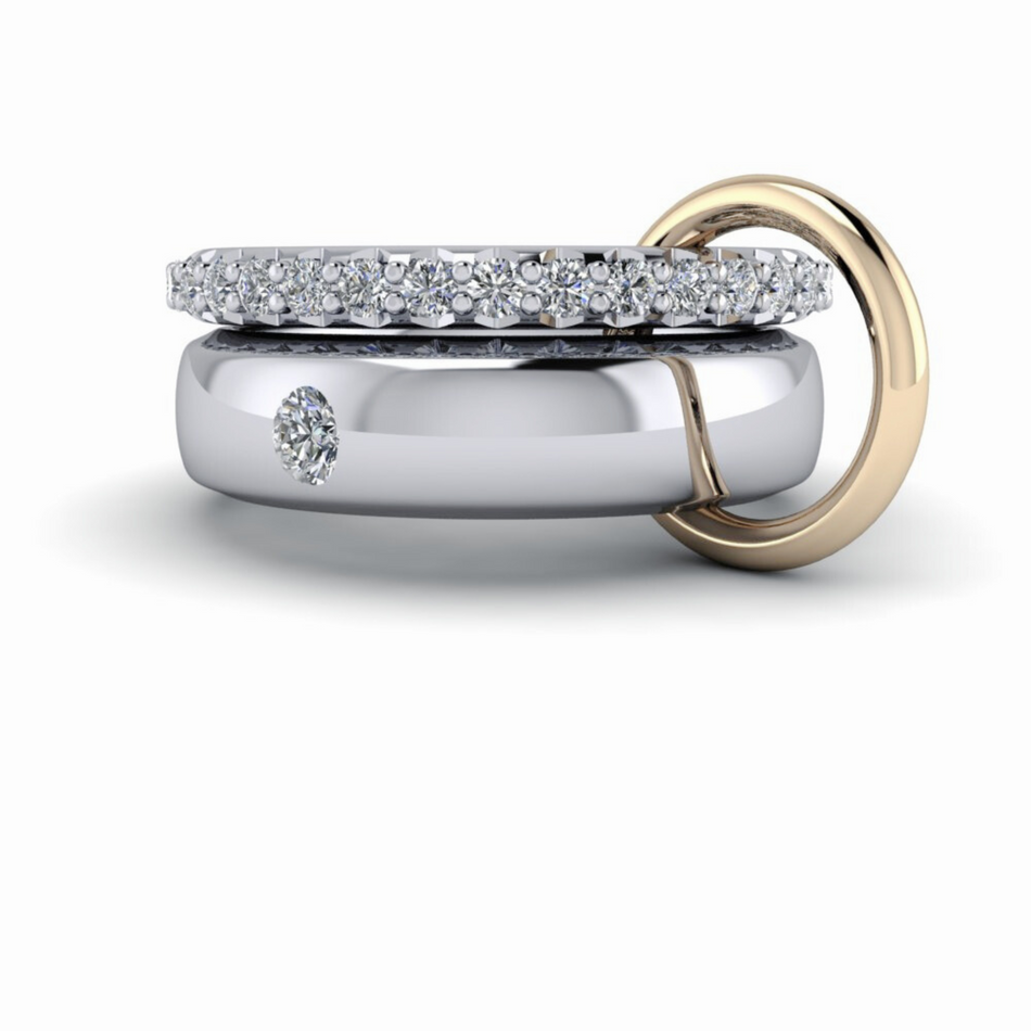 Jupiter Chunky Connected Rings .65 ctw