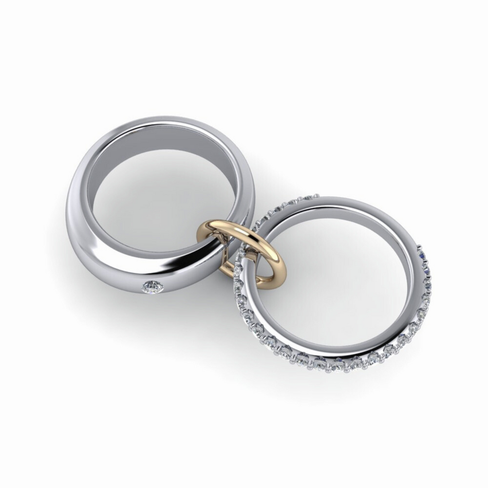 Jupiter Chunky Connected Rings .65 ctw