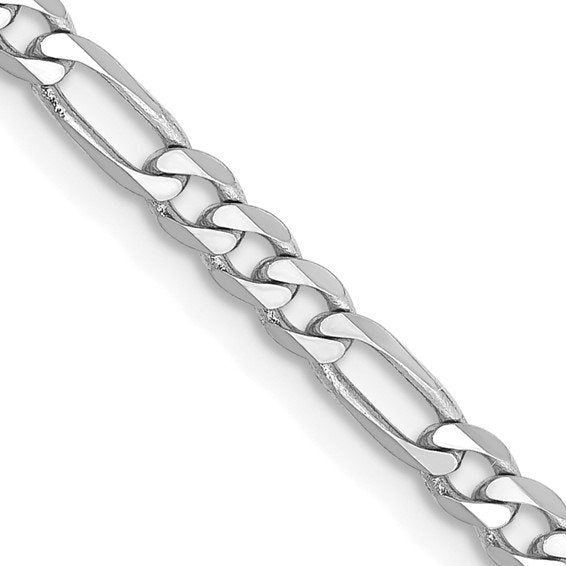 Standard Weight Gold Flat Figaro Chain 3mm 20"