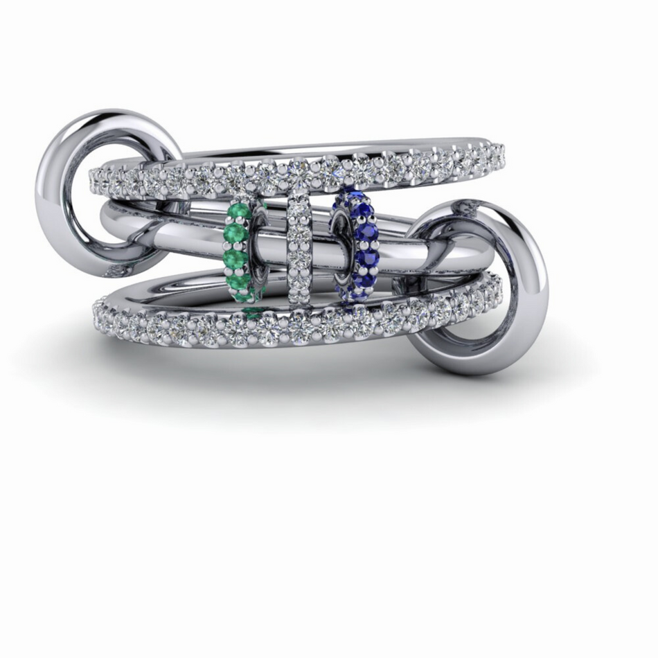 Stardust Connected Rings .80 ctw