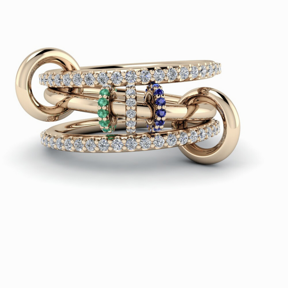 Stardust Connected Rings .80 ctw