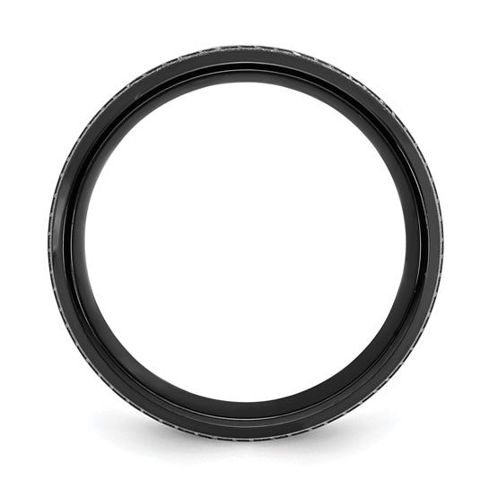 Polished Black Zirconium Men's Ring 8mm