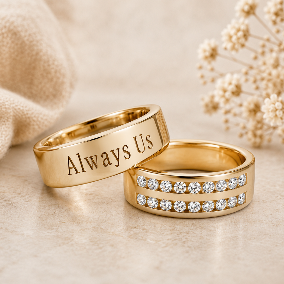 7.5mm Men's Lab Diamond Wedding Band Always Us .40 ctw