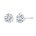 Lab Grown Diamond 14kt Gold Solitaire Earrings 4 CTW