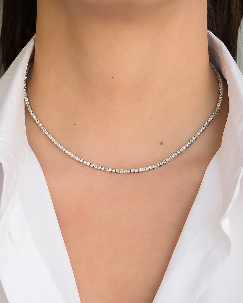 Lab Grown Diamond Tennis Necklace 4CTW