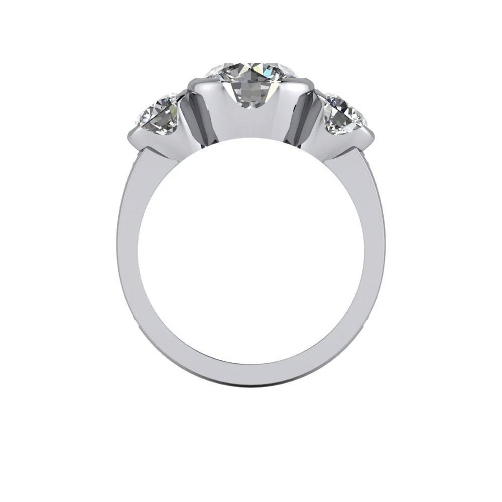 Three Stone Lab Grown Diamond Anniversary Ring - Bel Viaggio