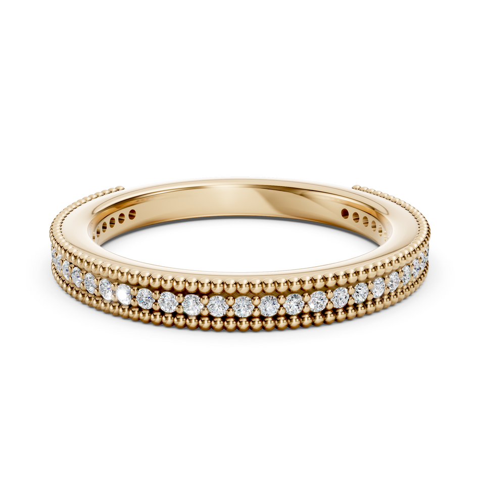 Vintage Style Wedding Band, Lab Diamond .25 ct.