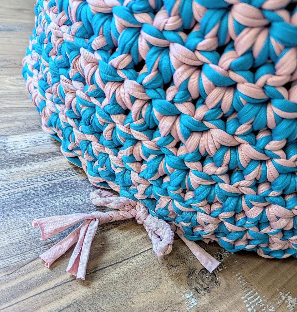 Farmhouse Ottoman Vanity Stool-Multi