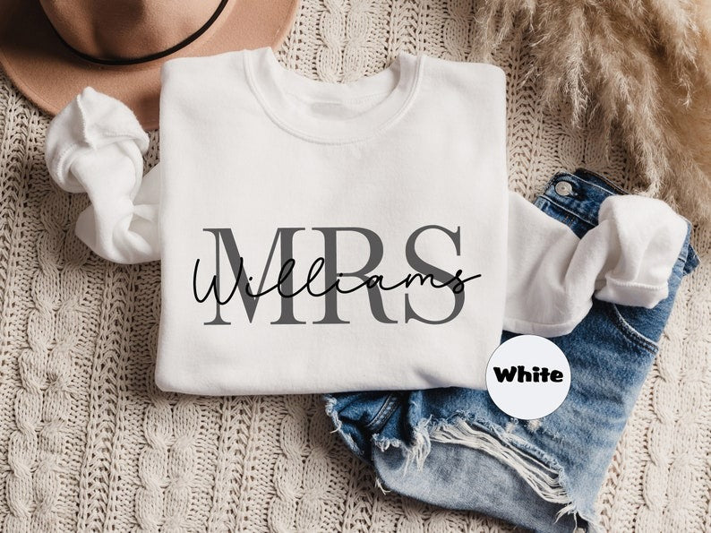 Personalized Mr. or Mrs. Crewneck Sweatshirt