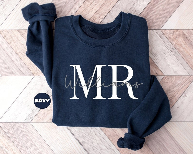 Personalized Mr. or Mrs. Crewneck Sweatshirt