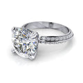 Modern Knife Edge Solitaire Diamond Engagement Ring 4CTW