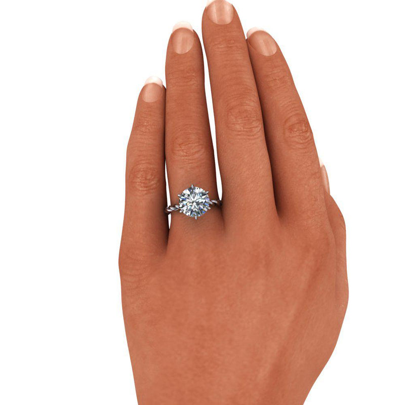 Lab Grown Diamond Engagement Ring Solitaire - Bel Viaggio
