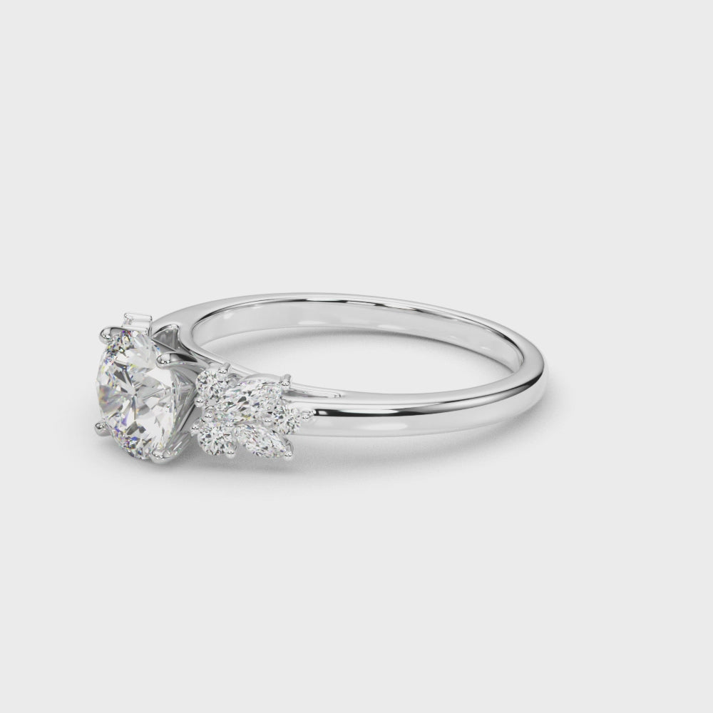 Stunning Scatter Engagement Ring- bel viaggio designs