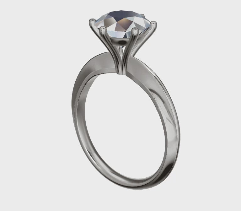 Bel Viaggio Designs-Diamond Solitaire Engagement Comfort Fit