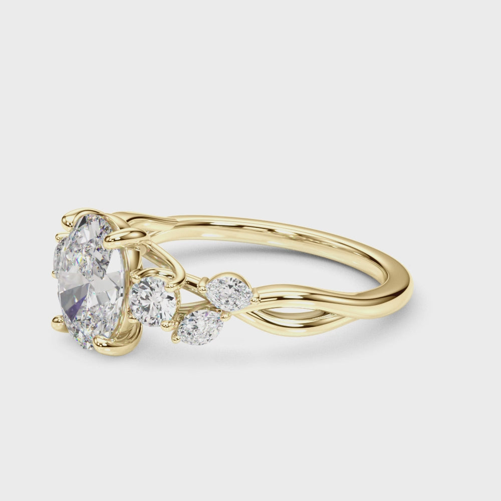 lab grown diamond engagement ring- bel viaggio designs