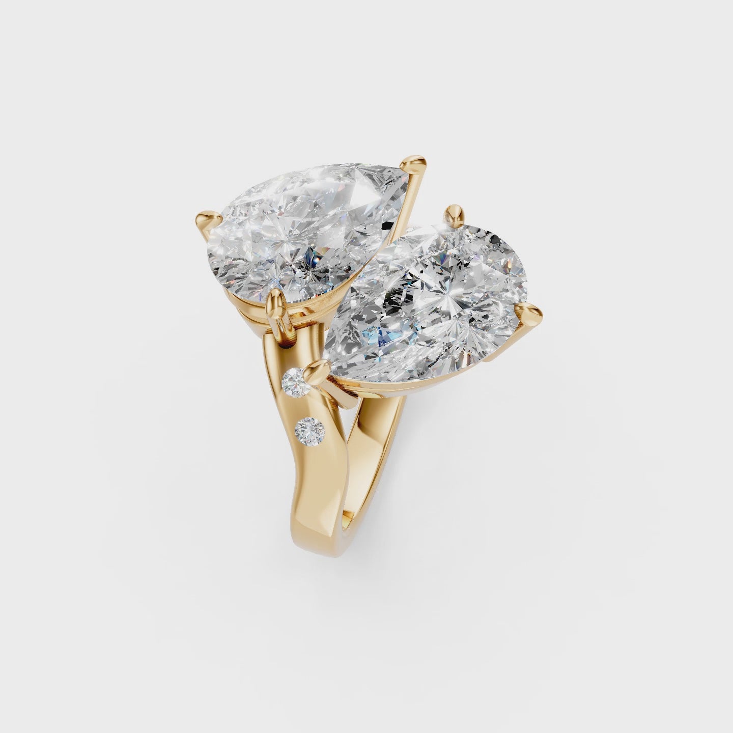 Pear Toi et Moi Ring Bel Viaggio Designs