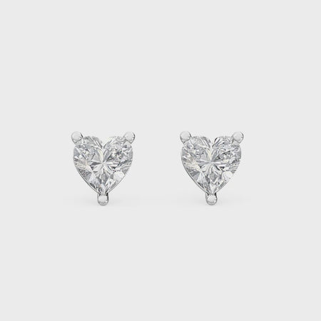 heart diamond earrings - bel viaggio designs