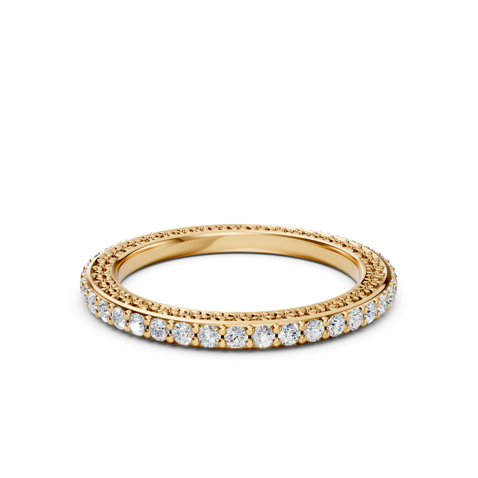 Florence Floral Diamond Wedding Band Full Eternity