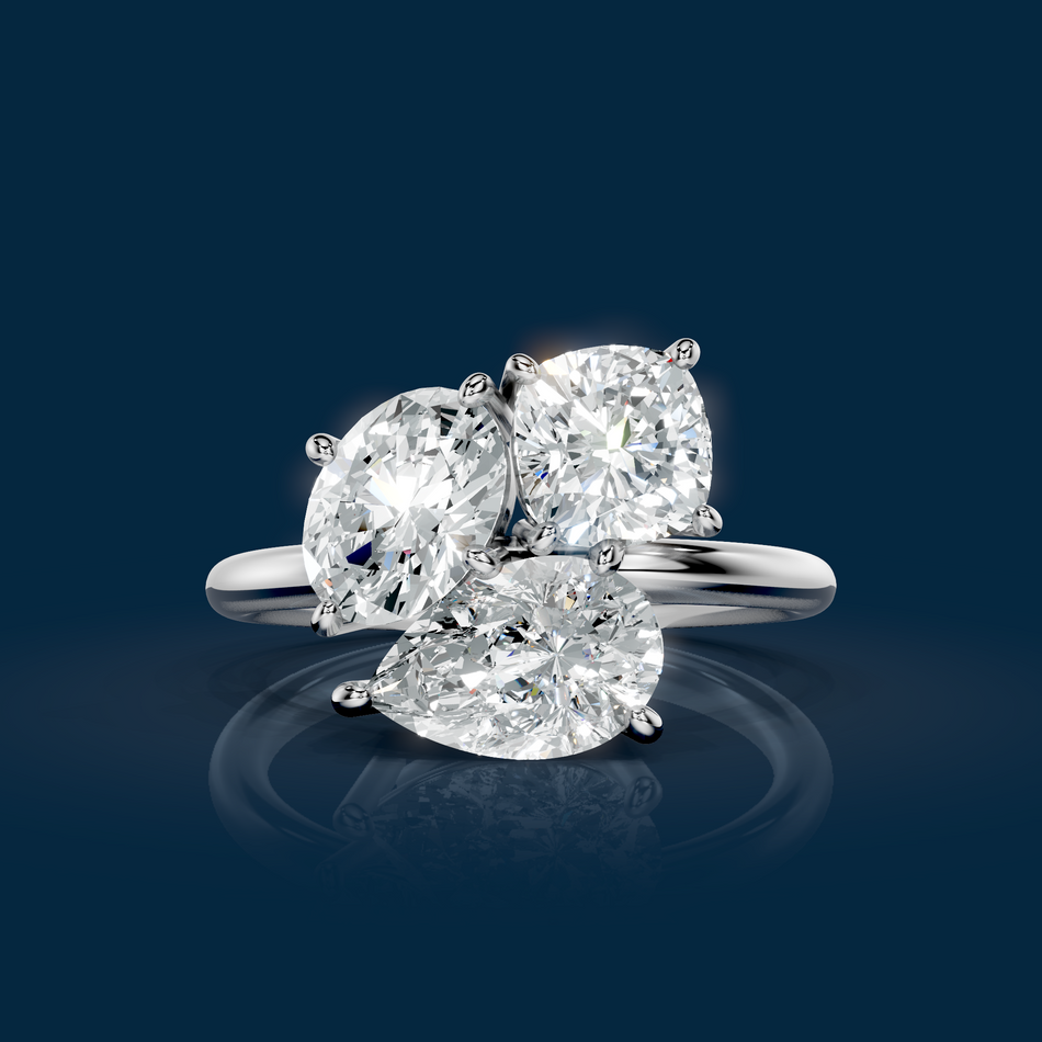 Sienna Lab Diamond Three Stone Ring 3CTW