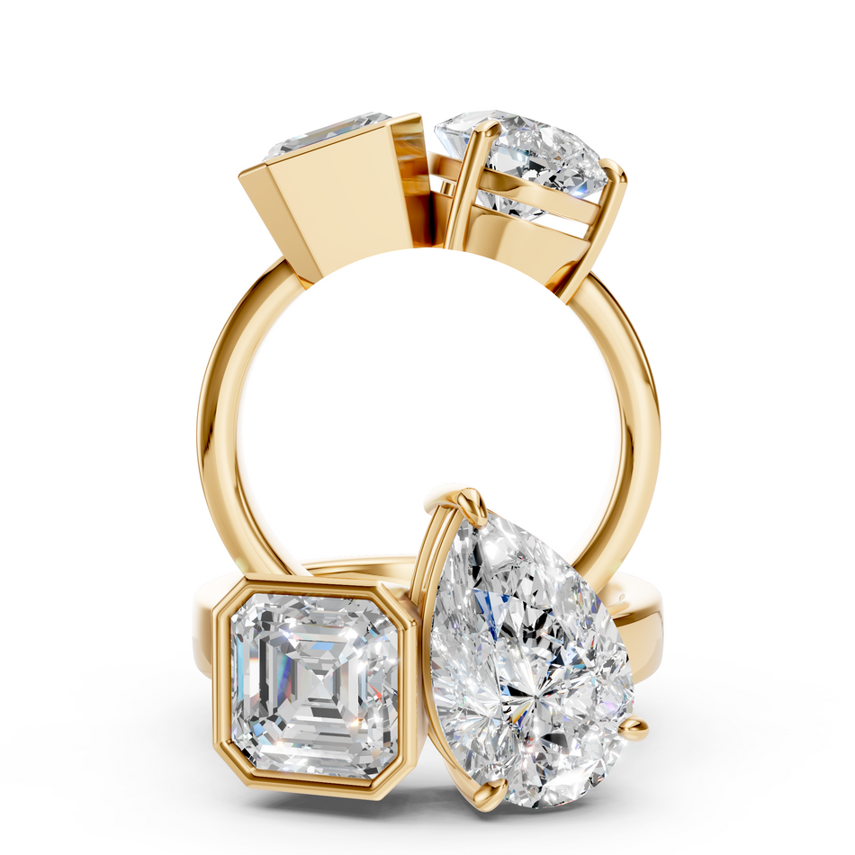 Kimalia Lab Diamond Two Stone Ring 5ctw