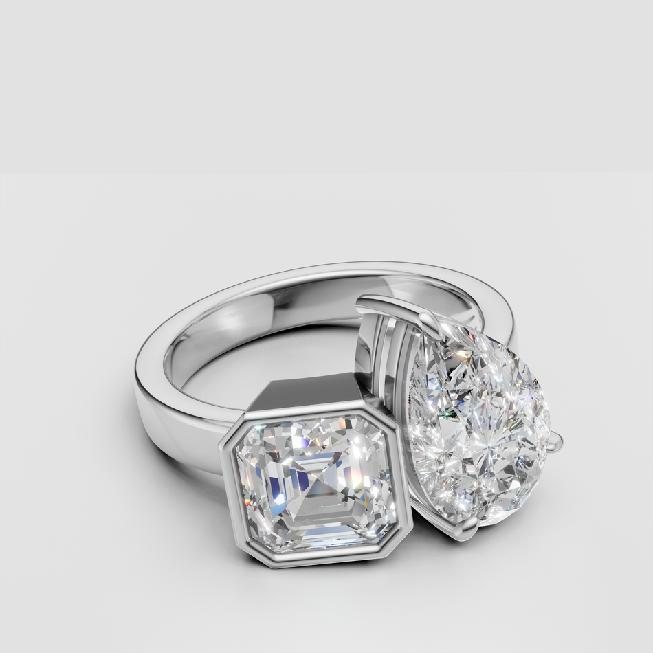 Kimalia Lab Diamond Two Stone Ring 5ctw