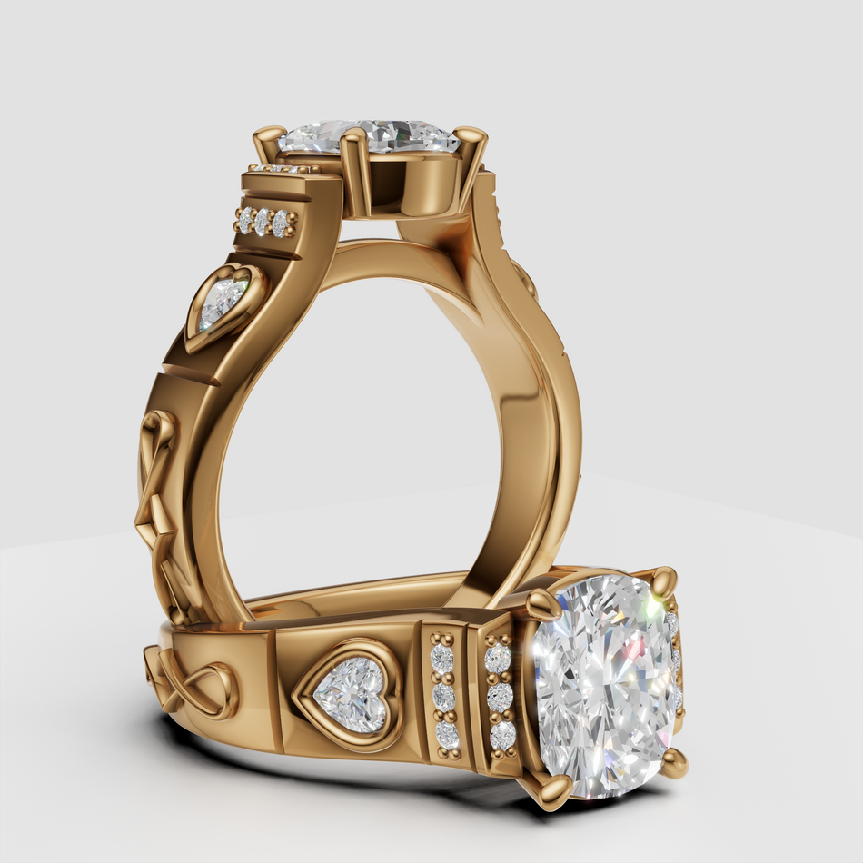 Galene Cushion Cut Lab Diamond Ring 2.30 ctw