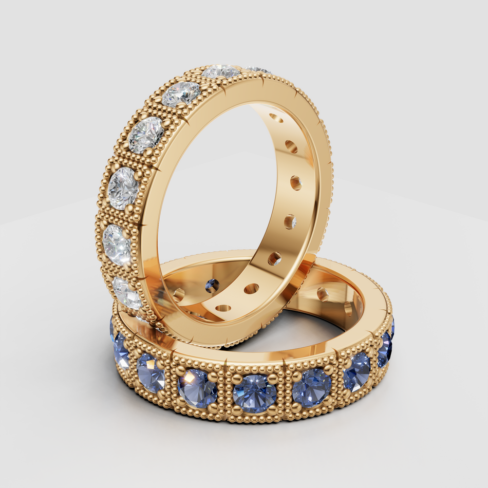 1.65 ctw Gold Eternity Band, Diamond or Sapphire