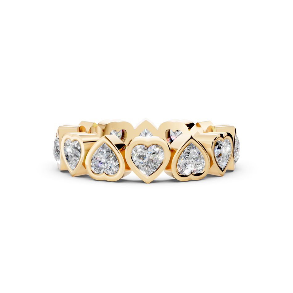Heart Lab Diamond Eternity Ring 2.13 ctw