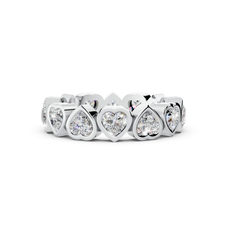 Heart Lab Diamond Eternity Ring 2.13 ctw