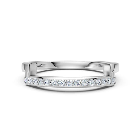 Elegant diamond eternity band with channel-set stones, perfect for engagement or wedding
