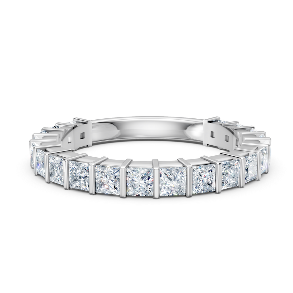 Women's Wedding Band Lab Diamond Princess Cut 1.45 ctw