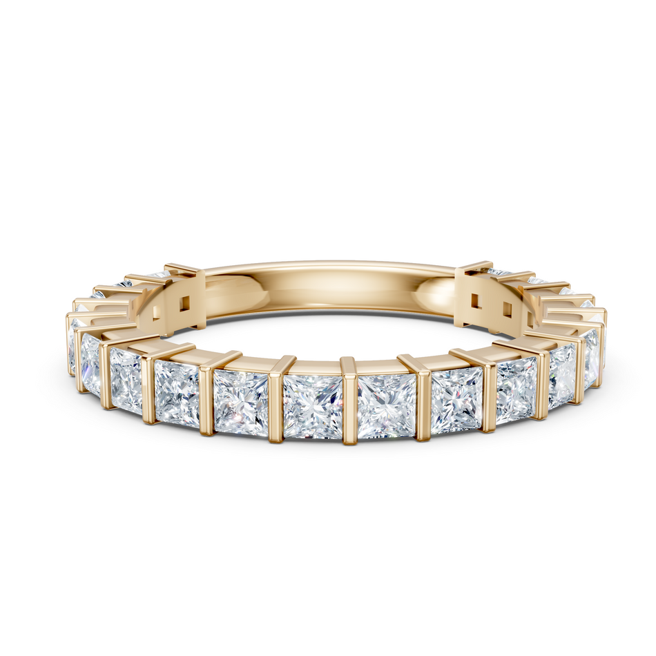 Women's Wedding Band Lab Diamond Princess Cut 1.45 ctw