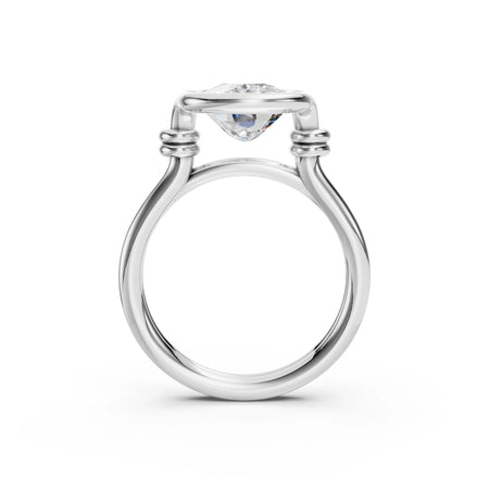 Elegant custom engagement ring with a sparkling diamond and unique twisted band design