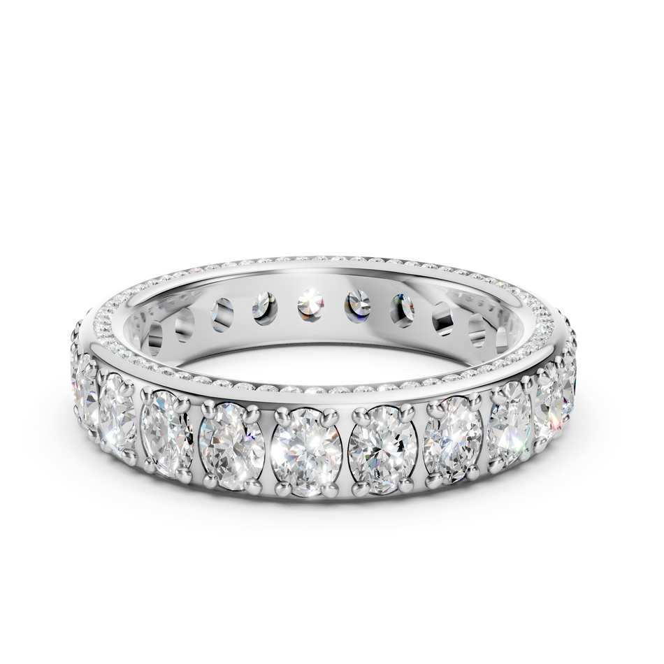 Lab Diamond Eternity Band, Oval Anniversary Band 2.50 ctw