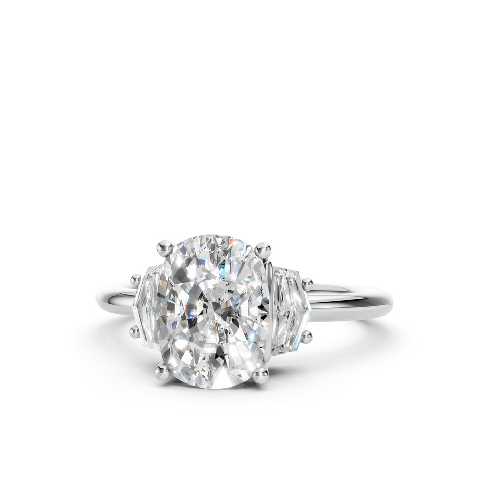 Viviana Lab Diamond Three Stone Ring 2.43 ctw