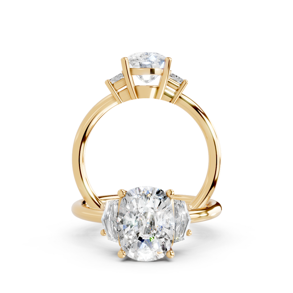 Viviana Three-Stone Lab Diamond Engagement Ring