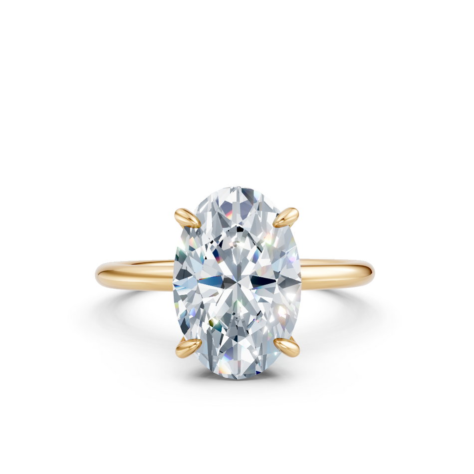 Adina No. 4 Lab Grown Diamond Engagement Ring Hidden Halo 3.10 CTW