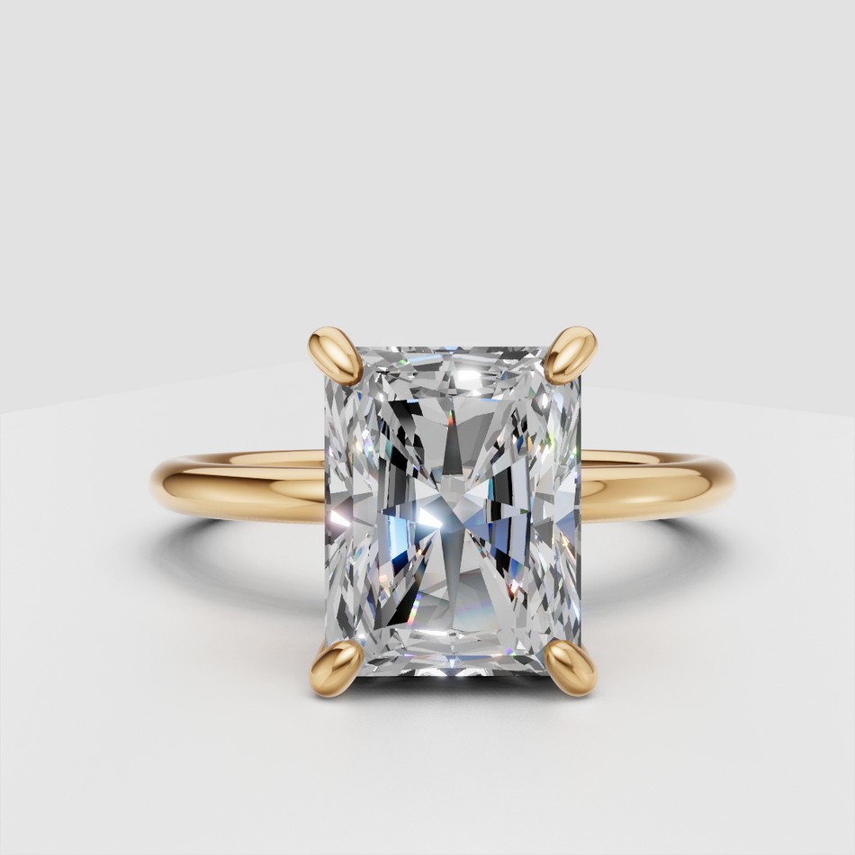 Wren No. 3 Radiant Cut Lab Grown Diamond Engagement Ring 3.07 ctw