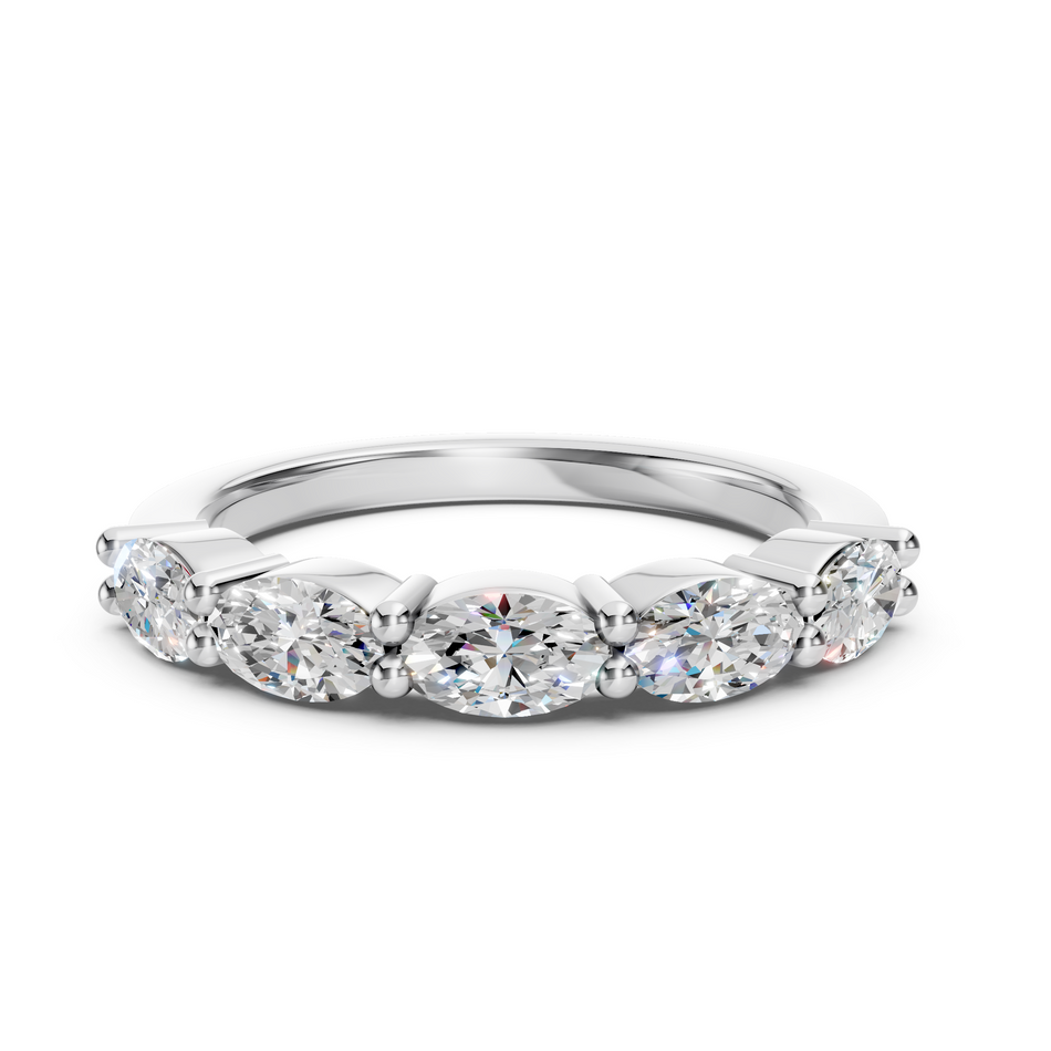 Oval East West Lab Diamond Wedding Band .85 ct.