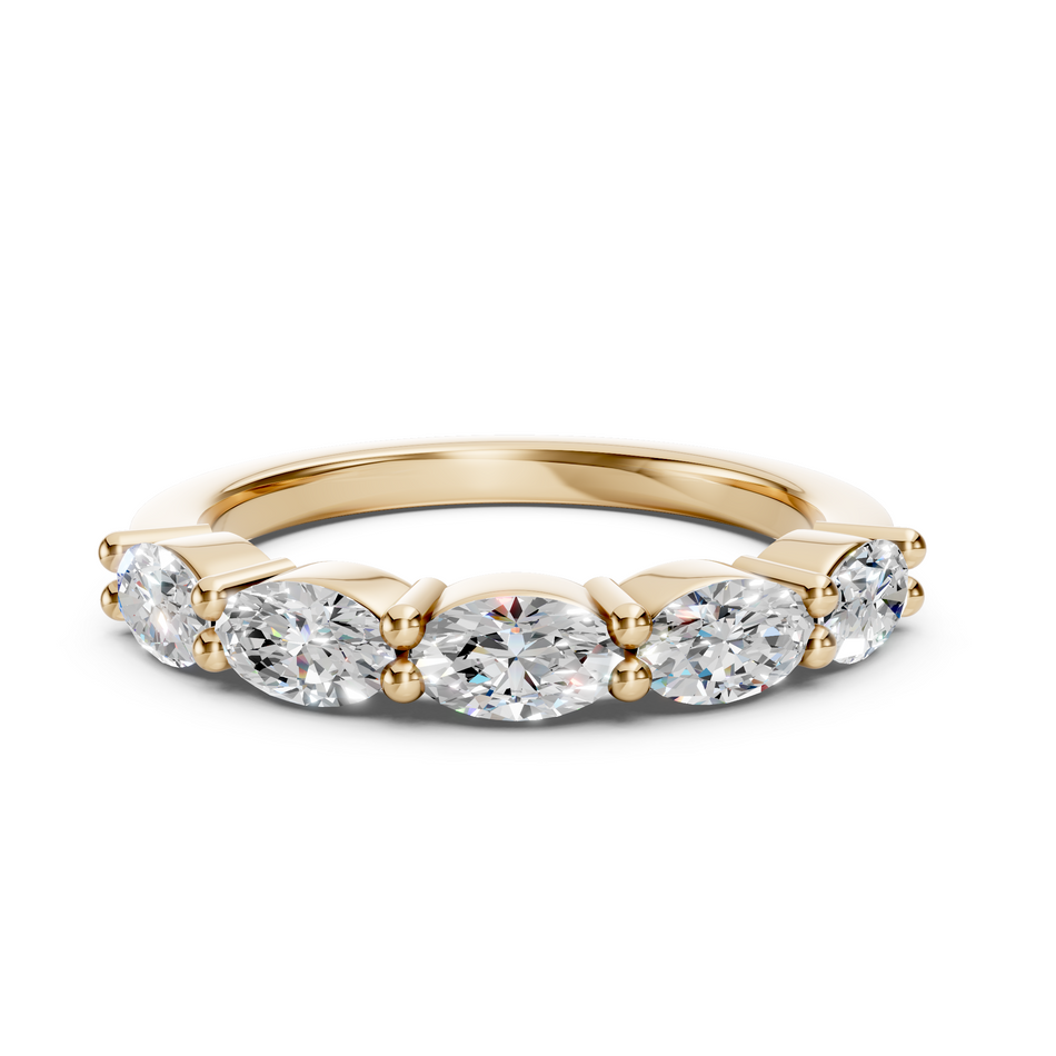 Oval East West Lab Diamond Wedding Band .85 ct.