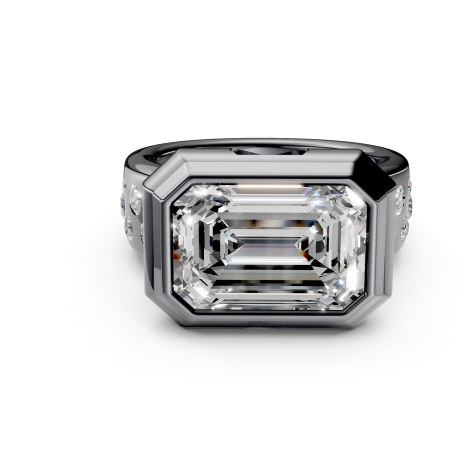 Mimi Emerald Cut Statement Ring Lab Diamond 5.43 ctw