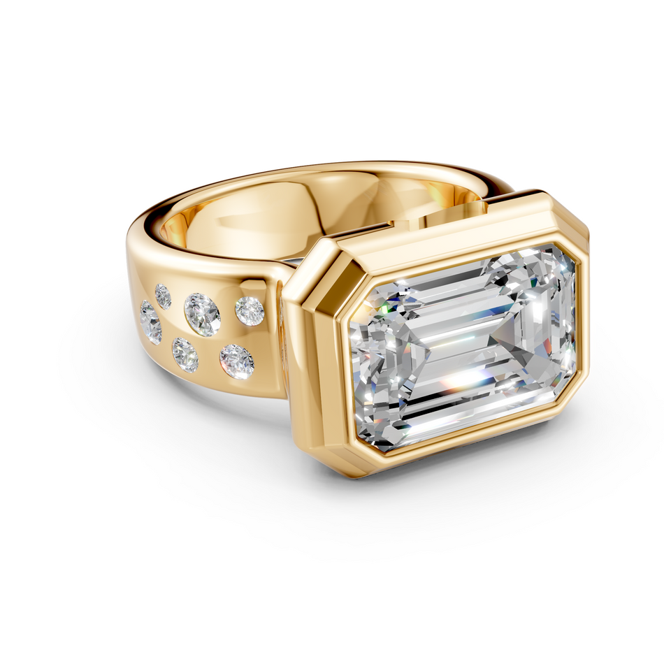 Mimi Emerald Cut Statement Ring Lab Diamond 5.43 ctw