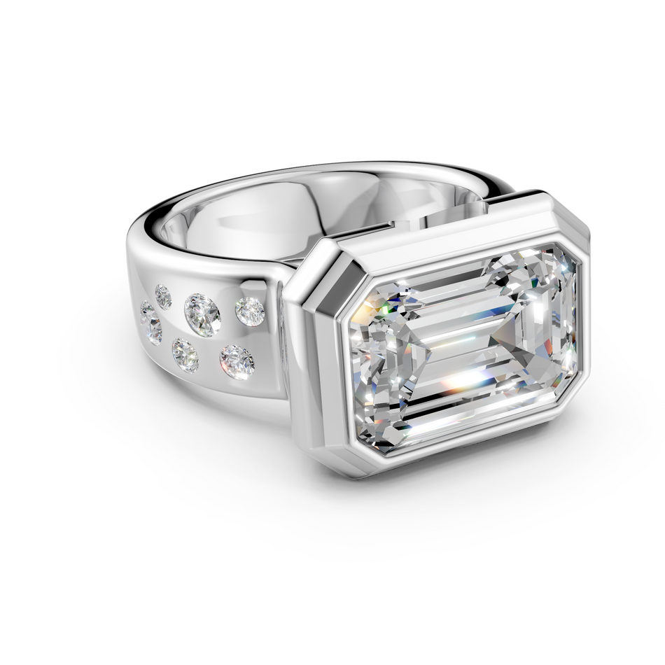 Mimi Emerald Cut Statement Ring Lab Diamond 5.43 ctw