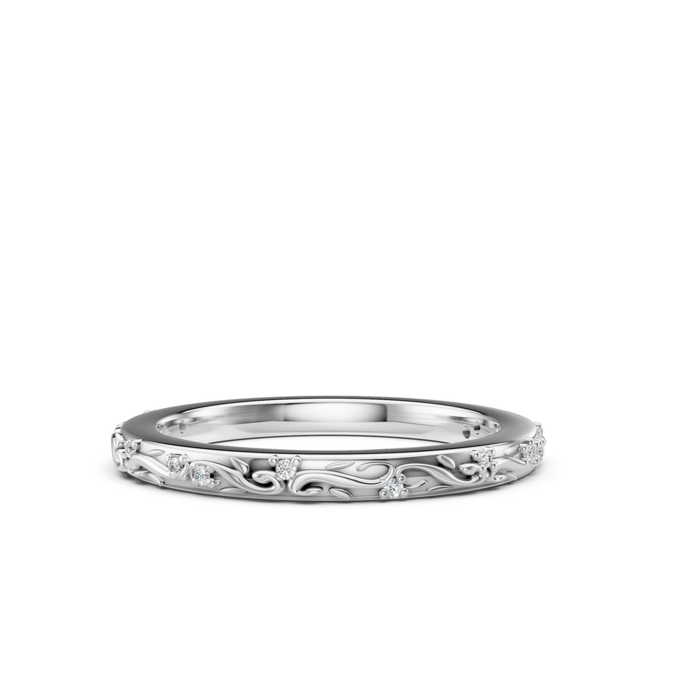 Gracie Vintage Style Diamond Wedding Band