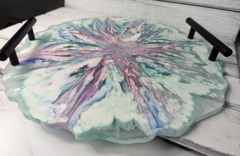 13" Serving Tray Hand Poured Resin