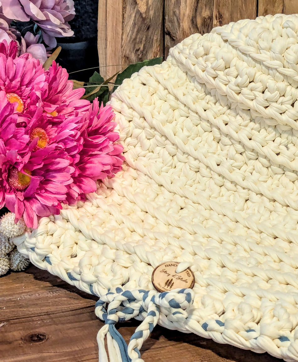 Farmhouse Ottoman, Ivory