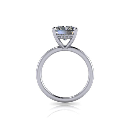 Radiant Lab Grown Diamond Engagement Ring Hidden Halo-bel viaggio designs