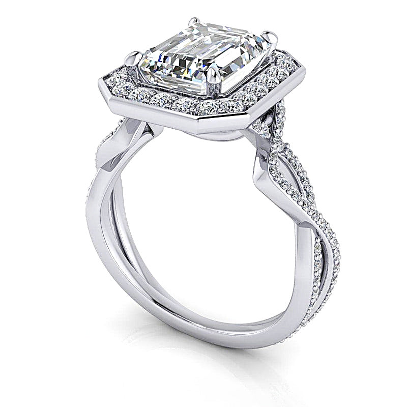 Yara No. 1 Emerald Cut Lab Grown Diamond Engagement Ring