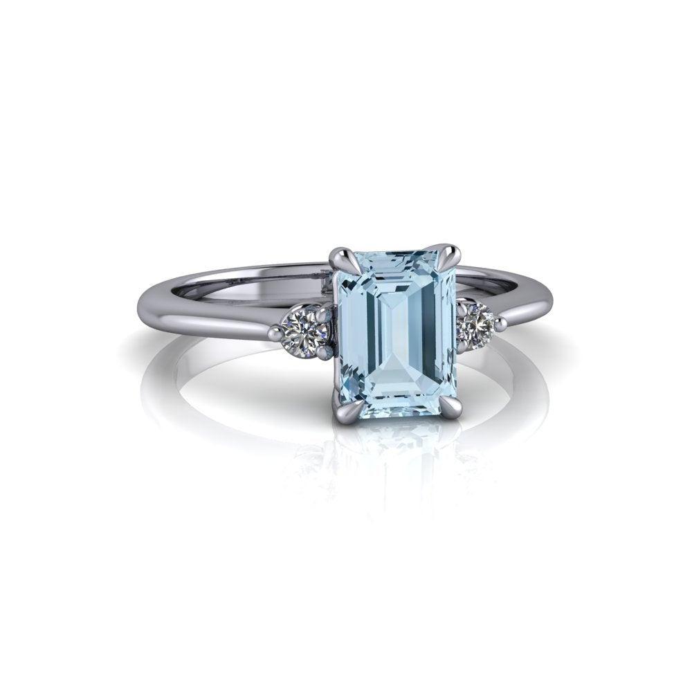 14 kt white gold Engagement Ring Bel Viaggio Designs, LLC