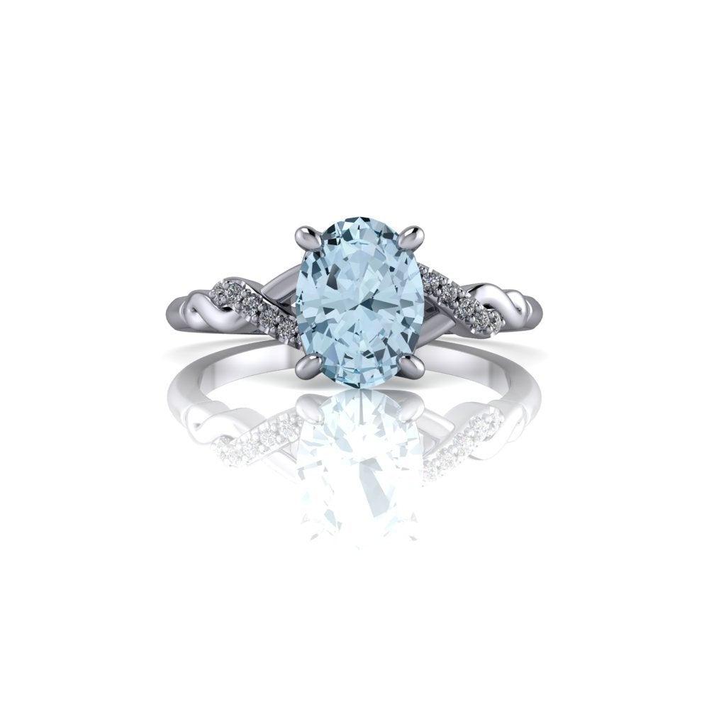 14 kt white gold Engagement Ring Bel Viaggio Designs, LLC